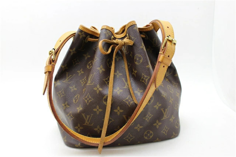 LOUIS VUITTON Noe Bag Shoulder Monogram Leather Brown